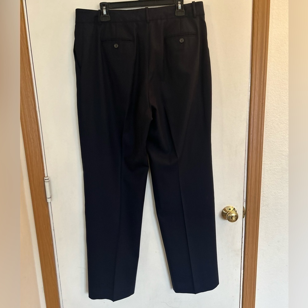 J. Crew Navy Blue 100% Wool Hutton Trouser Size 14